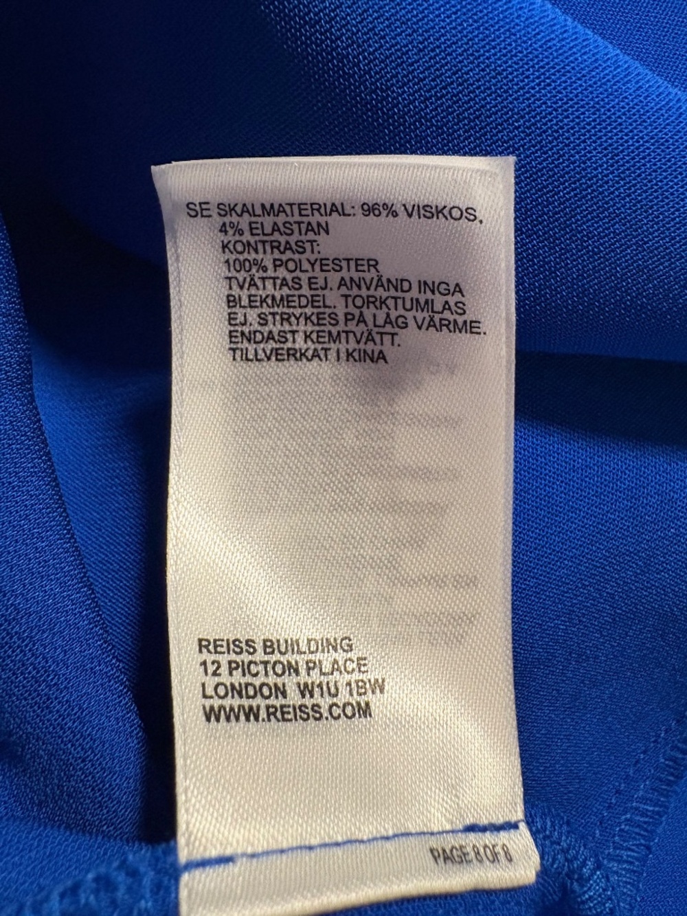 Reiss Libby Drape Dress Size 8 - NWT - Picture 4 of 6